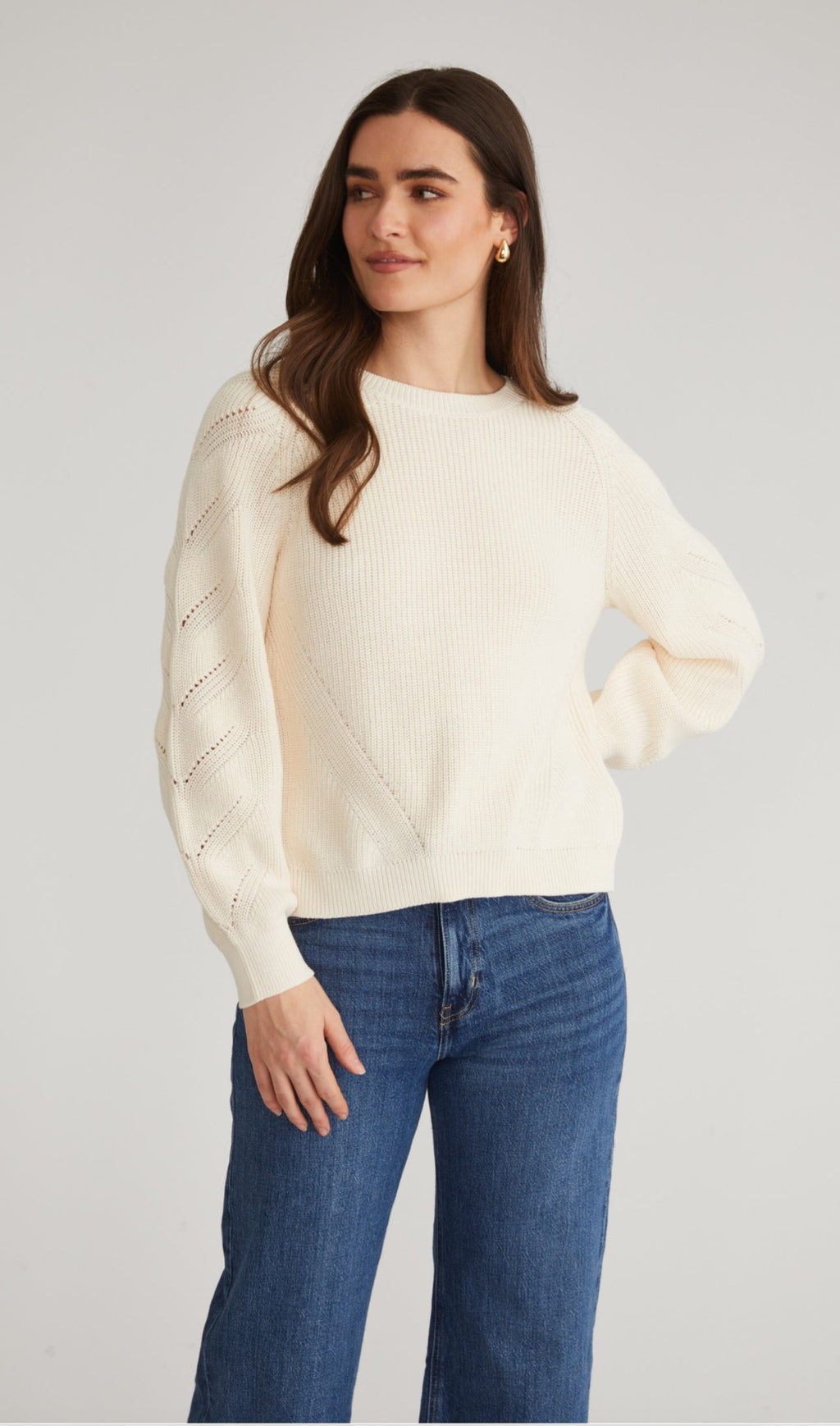 525 Lace Back Raglan Sweater