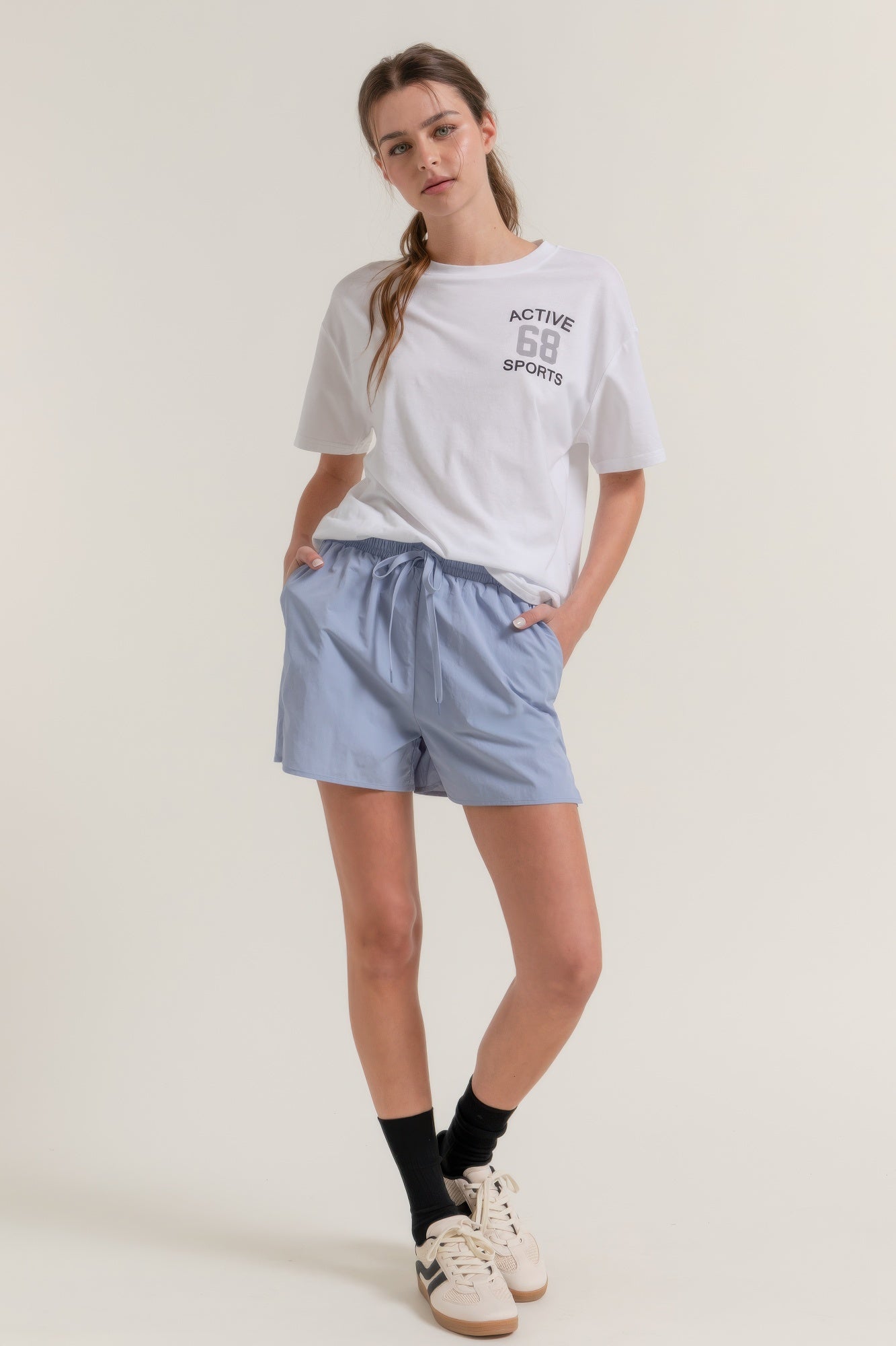 Anorak Side Slit Workout Shorts