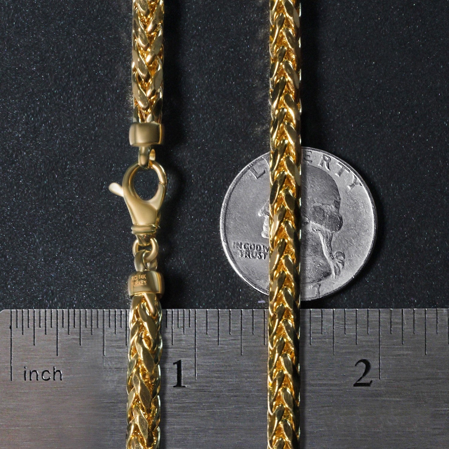 14k Yellow Gold Diamond Cut Round Franco Chain (5.30 mm)