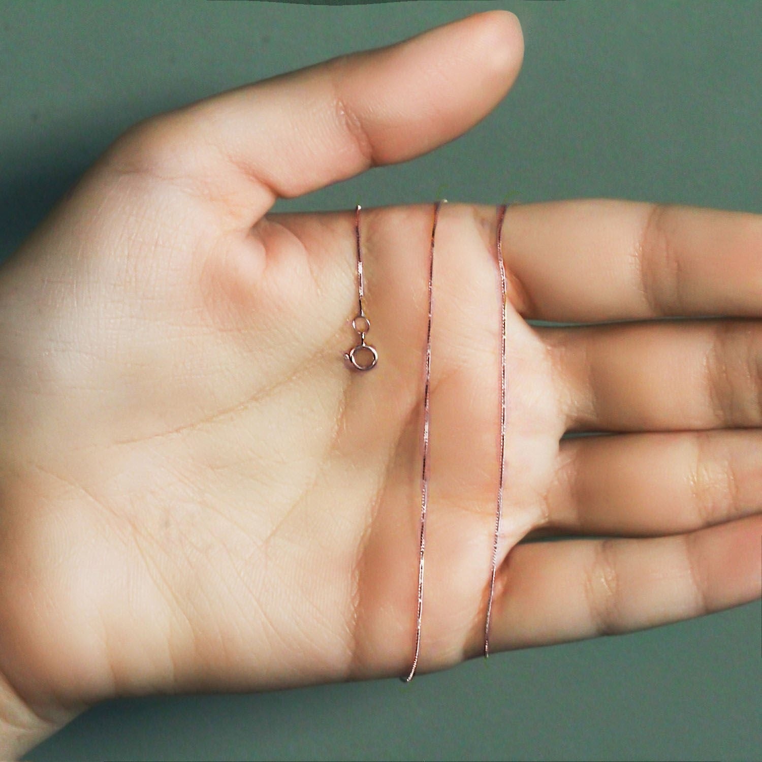 14k Rose Gold Classic Box Chain (0.45 mm)