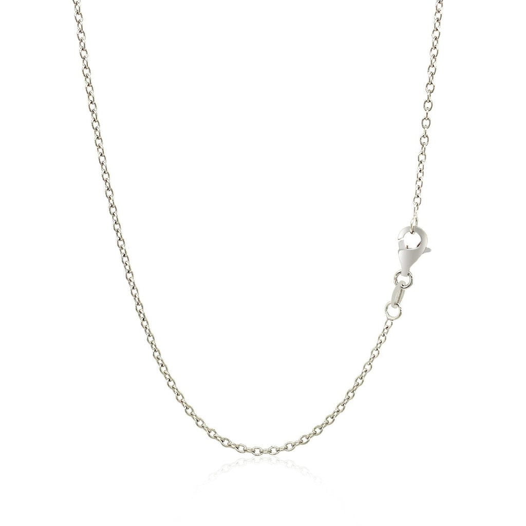 18k White Gold Round Cable Chain (1.50 mm)