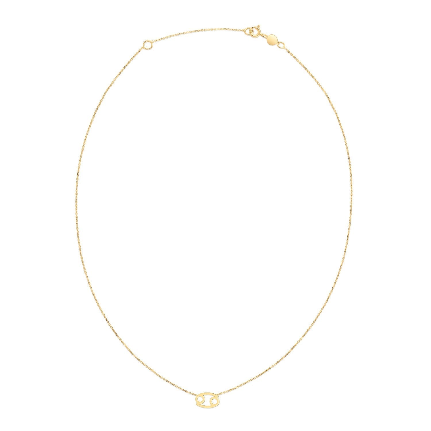 14K Yellow Gold Cancer Necklace