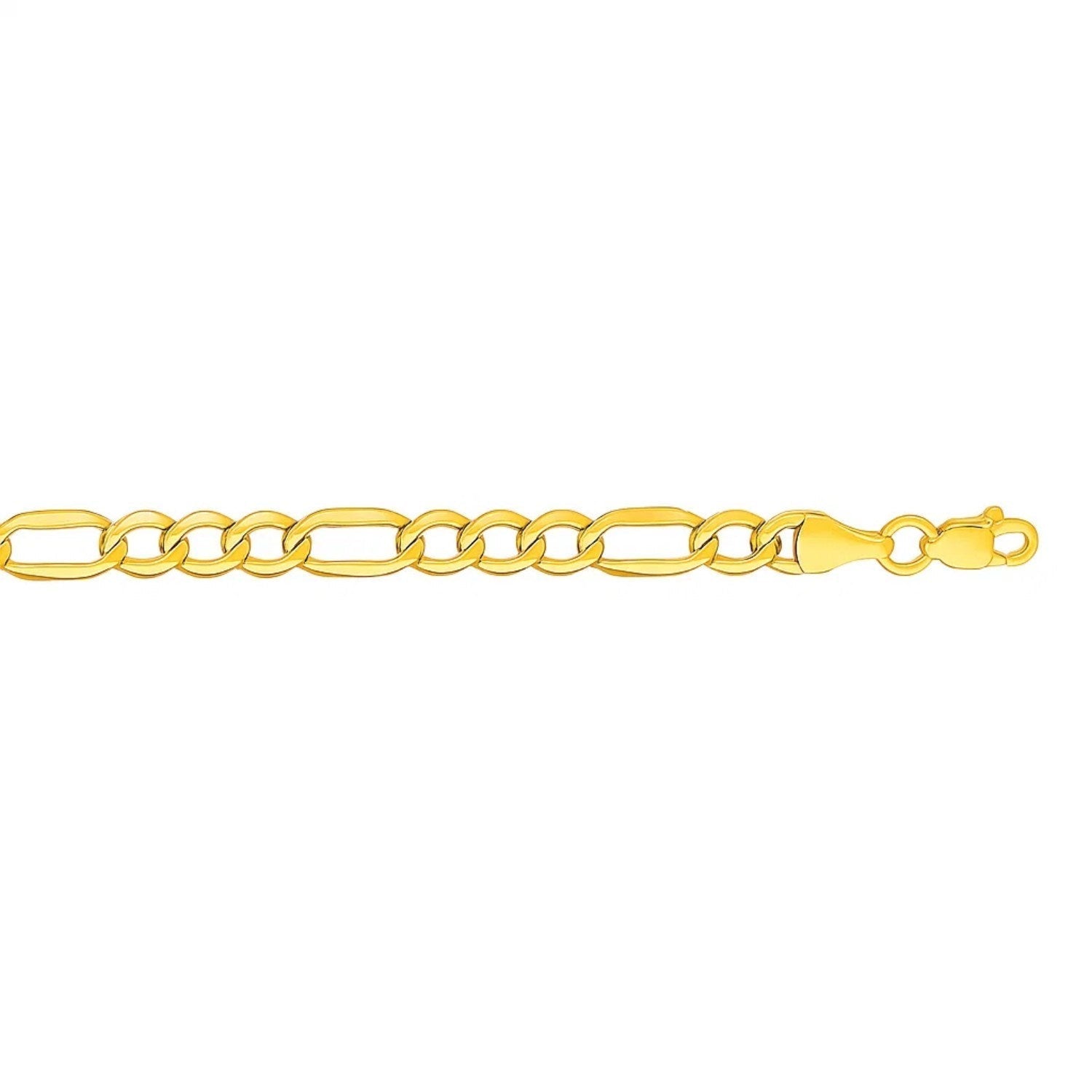 14k Yellow Gold Lite Figaro Bracelet (4.70 mm)