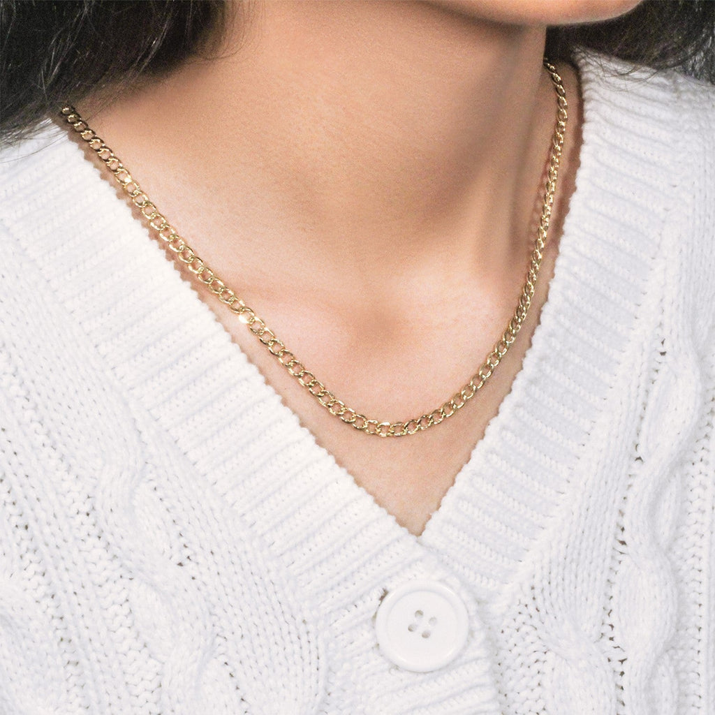 14k Yellow Gold Curb Chain (4.40 mm)