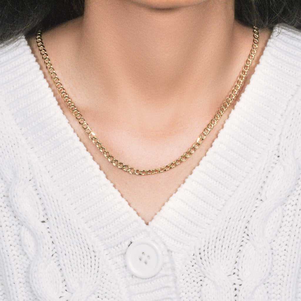 14k Yellow Gold Curb Chain (4.40 mm)