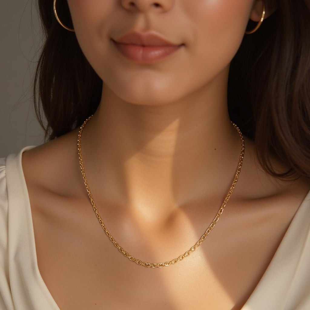 14k Yellow Gold Diamond Cut Cable Link Chain (1.90 mm)