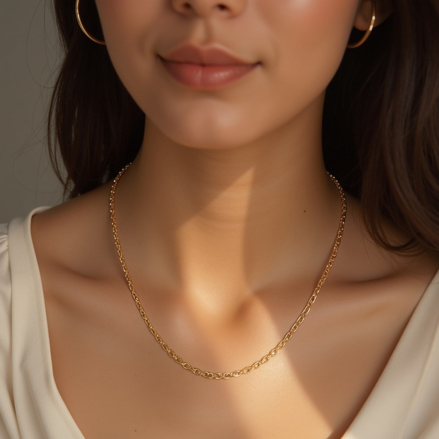 14k Yellow Gold Diamond Cut Cable Link Chain (1.90 mm)