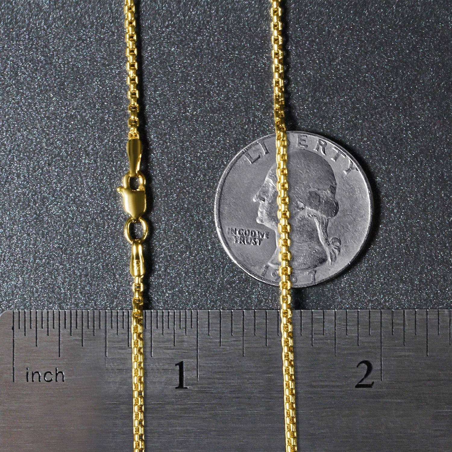 14k Yellow Gold Round Box Chain (1.8 mm)