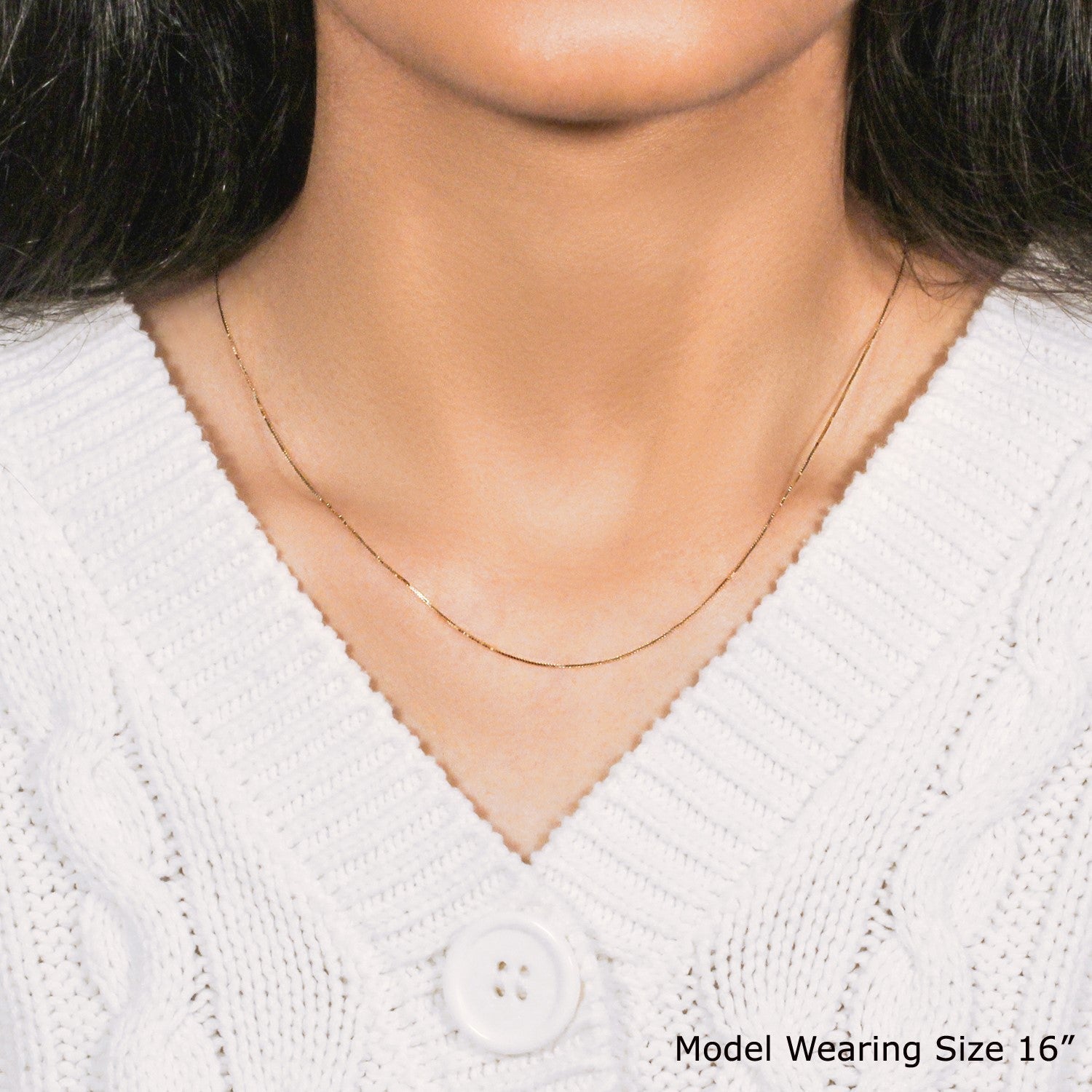 14k Yellow Gold Classic Box Chain (0.60 mm)