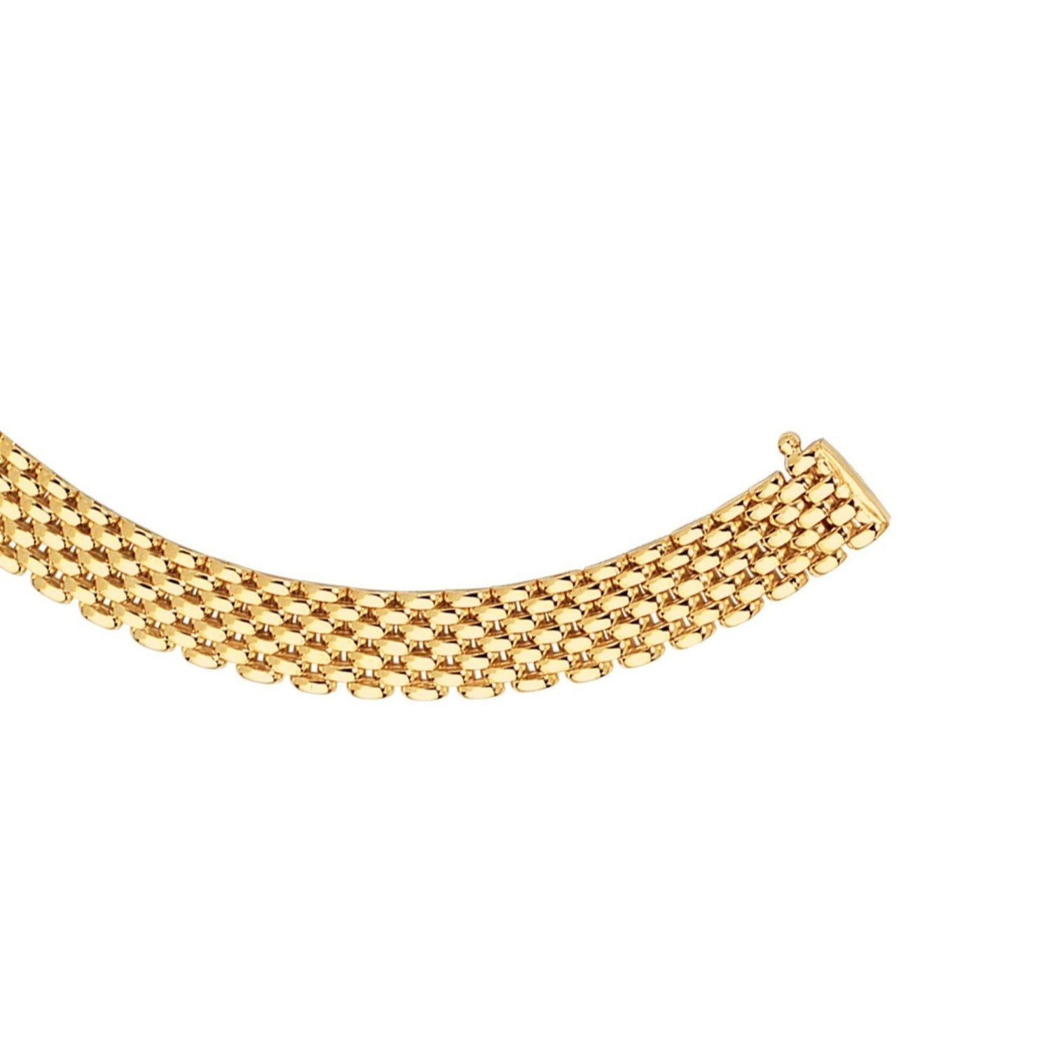 14k Yellow Gold Flexible Panther Line Bracelet (9.00 mm)