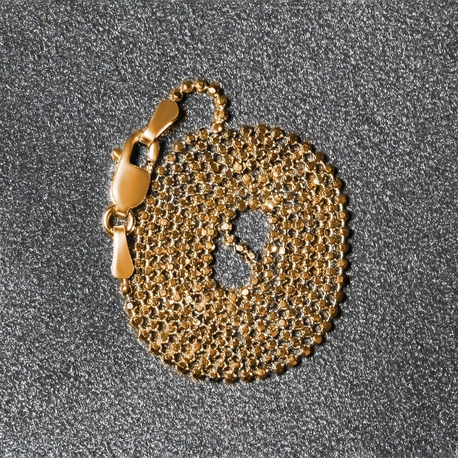 14k Yellow Gold Diamond-Cut Bead Chain (1.10 mm)