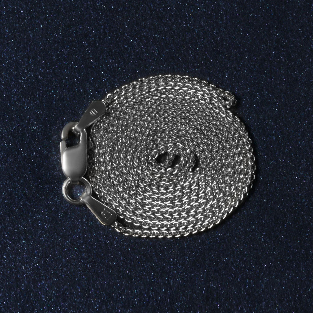 14k White Gold Round Wheat Chain (1.00 mm)