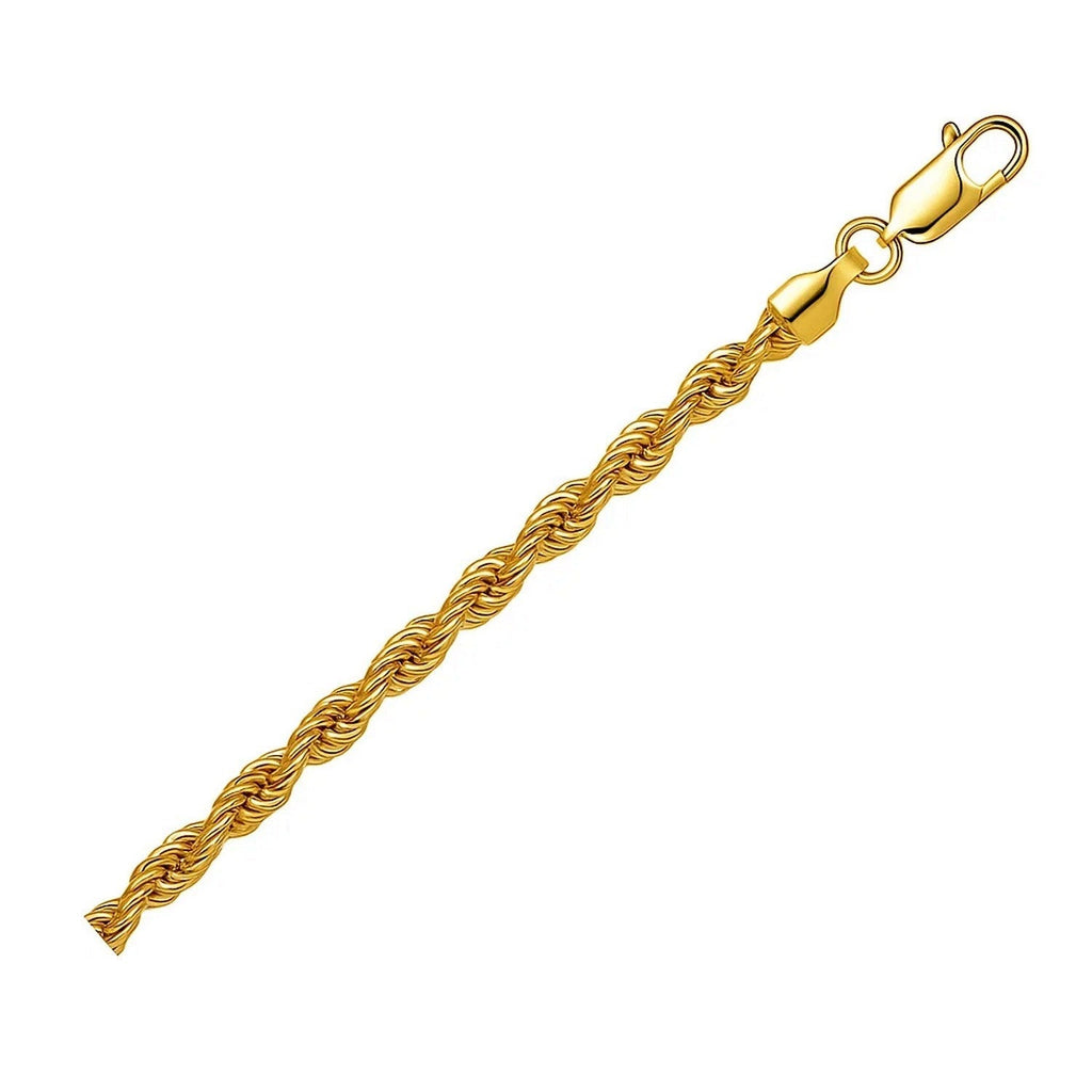 10k Yellow Gold Lite Rope Bracelet (5.00 mm)