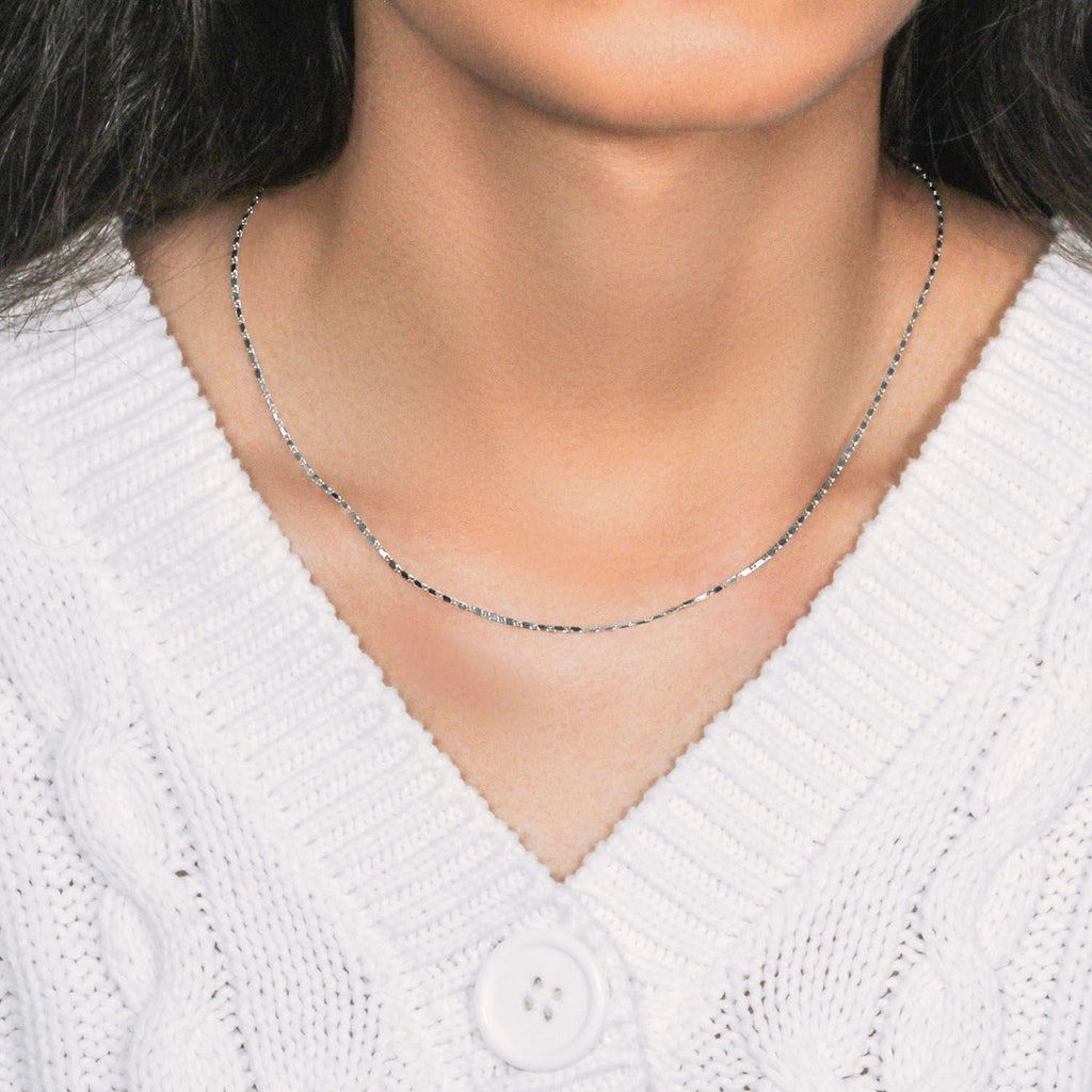 14k White Gold Lumina Pendant Chain (1.00 mm)