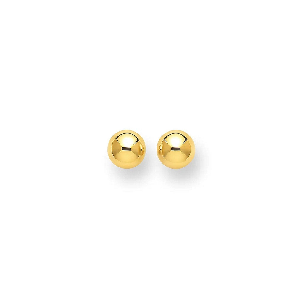 14k Yellow Gold Polished Round Stud Earrings(3mm)