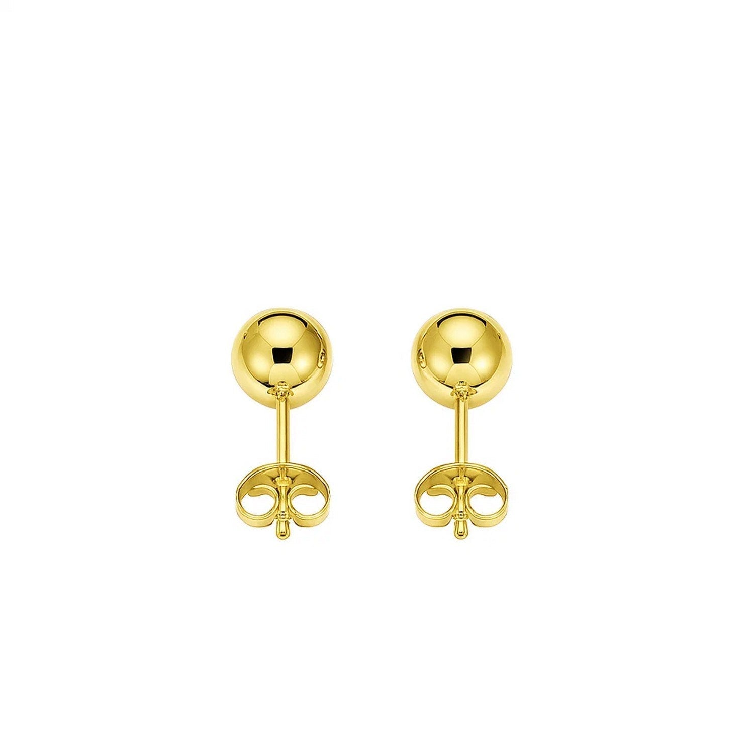 14k Yellow Gold Polished Round Stud Earrings(3mm)