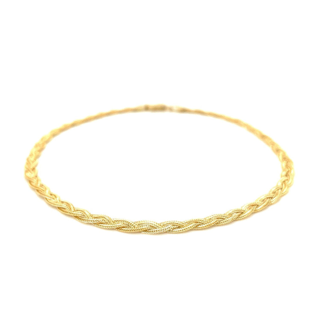 14k Yellow Gold Braided Bracelet  (3.50 mm)