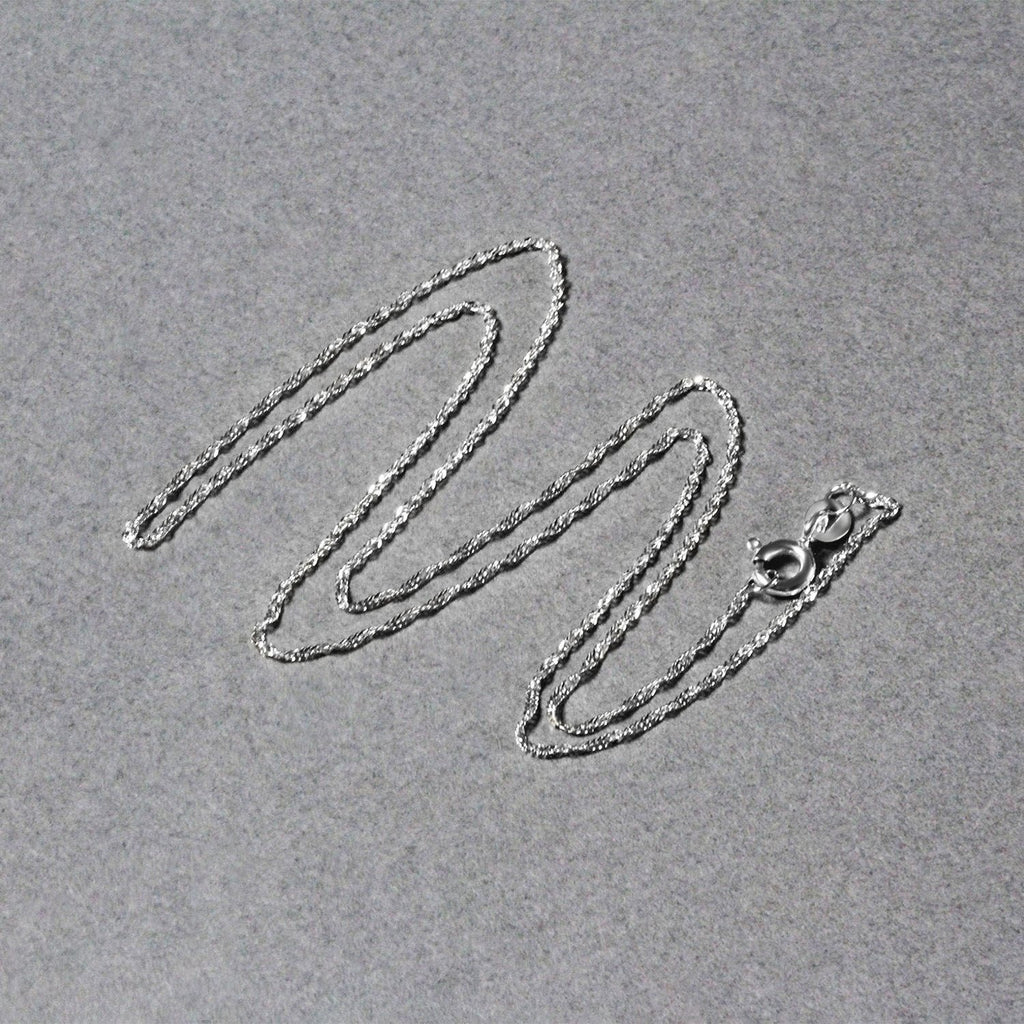 14k White Gold Singapore Chain (1.10 mm)