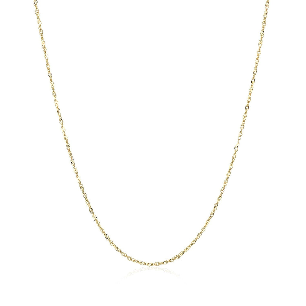 14k Yellow Gold Singapore Chain 0.81 mm