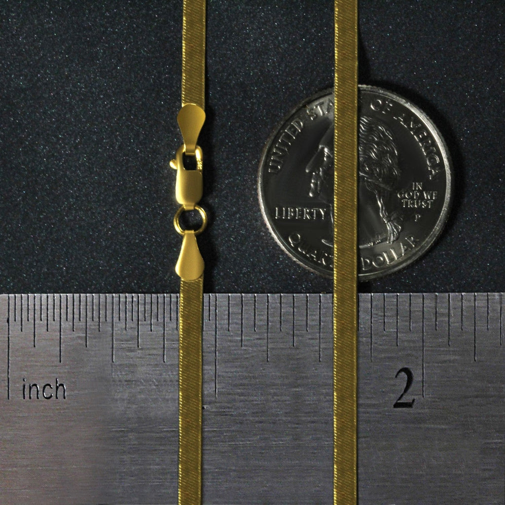 14k Yellow Gold Super Flex Herringbone Chain (2.80 mm)