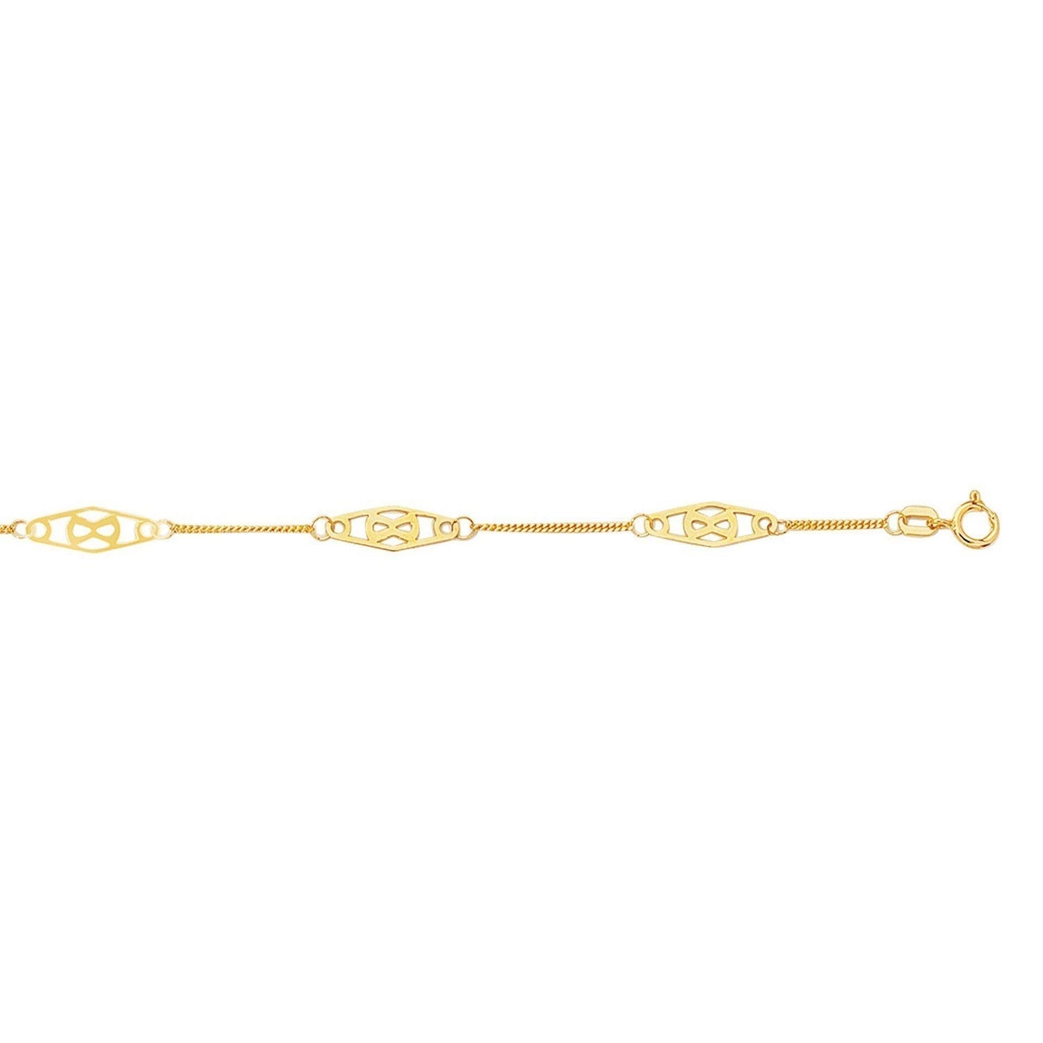 14k Yellow Gold Infinity Ankle Bracelet