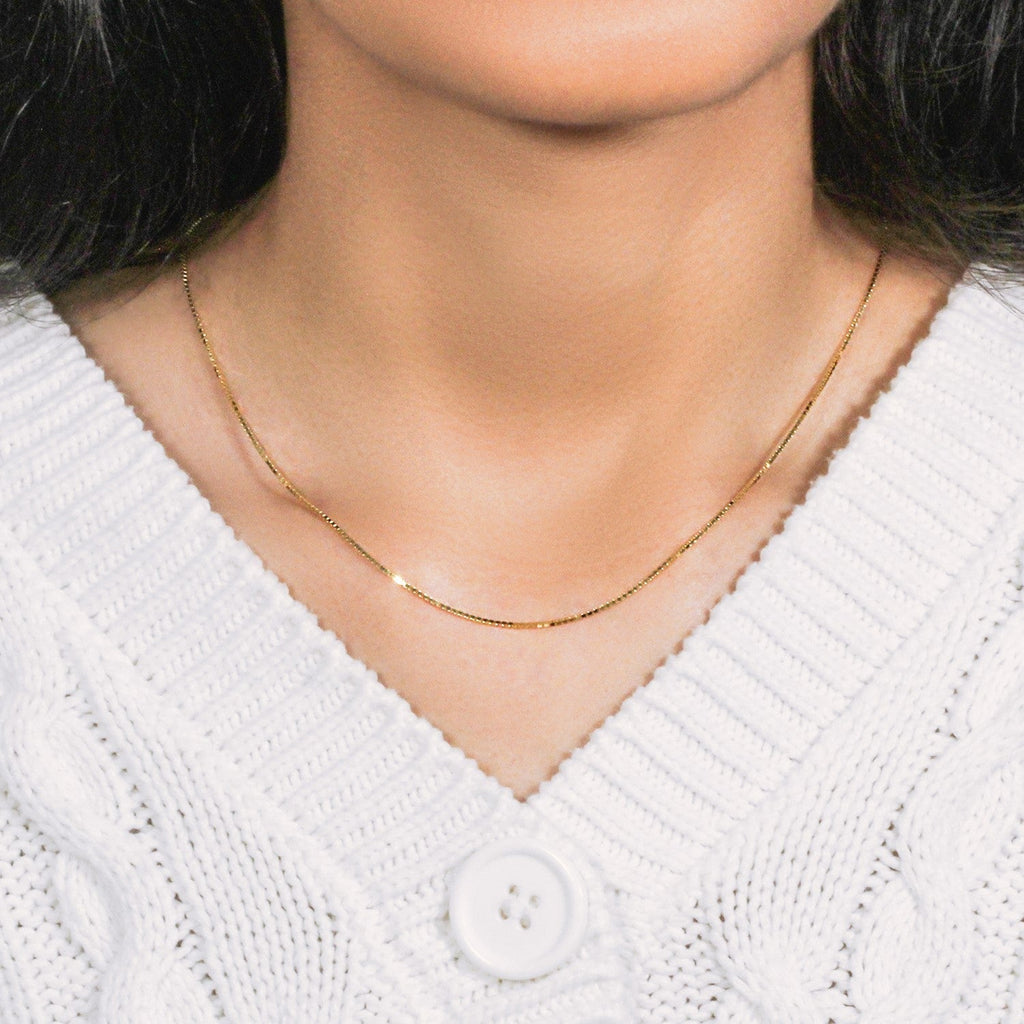 10k Yellow Gold Classic Box Chain (0.94 mm)