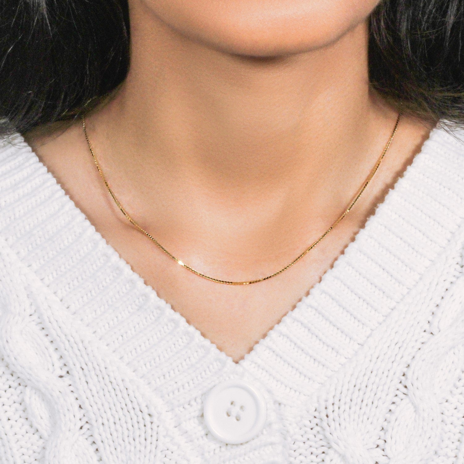 10k Yellow Gold Classic Box Chain (0.94 mm)