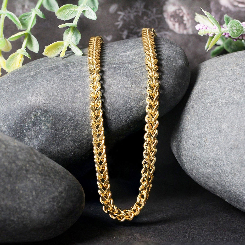 14k Yellow Gold Square Franco Chain (4.40 mm)