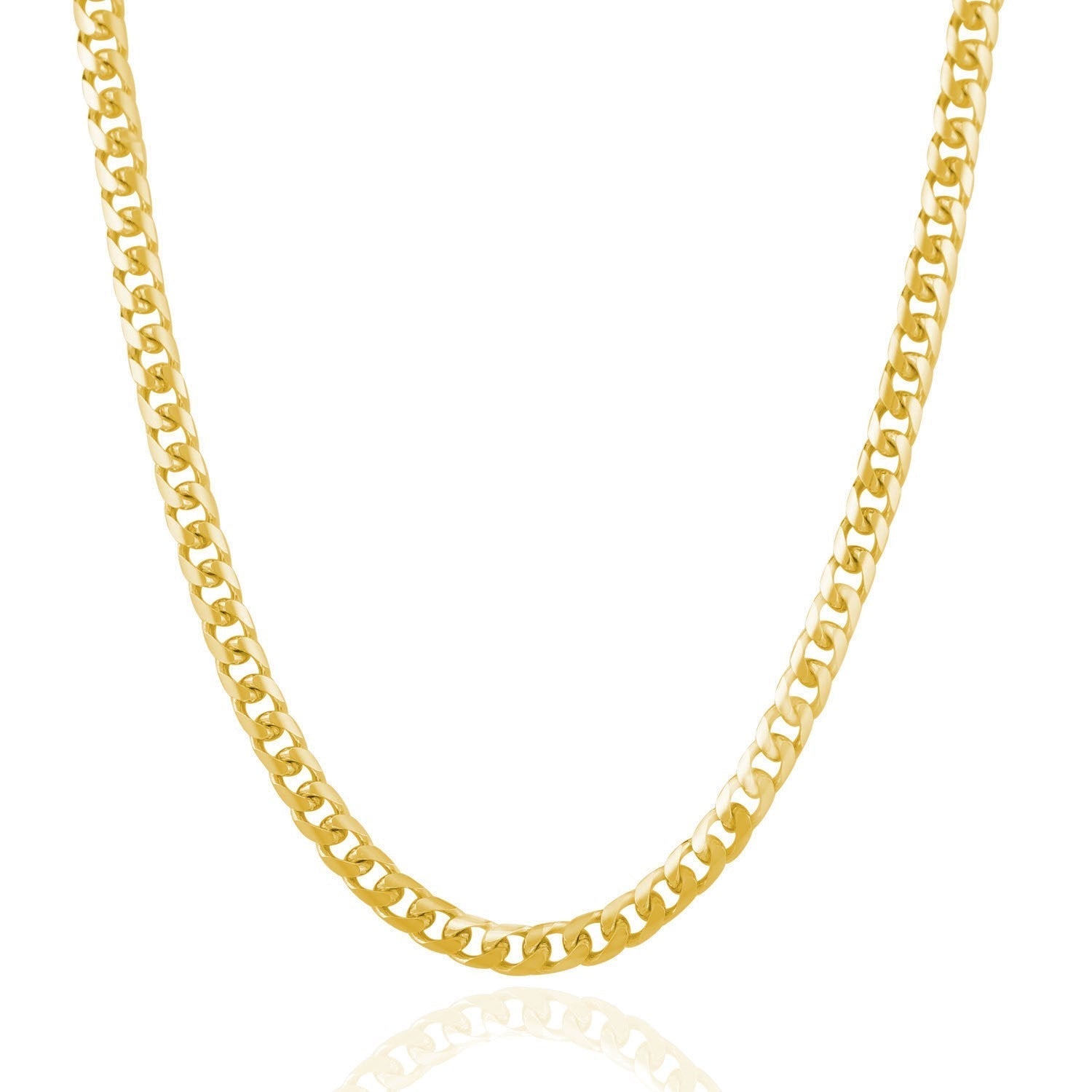 14k Yellow Gold Solid Miami Cuban Chain (5.00 mm)
