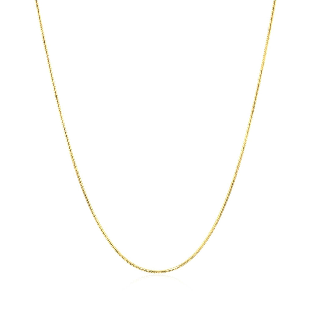 14k Yellow Gold Round Snake Chain (0.70 mm)