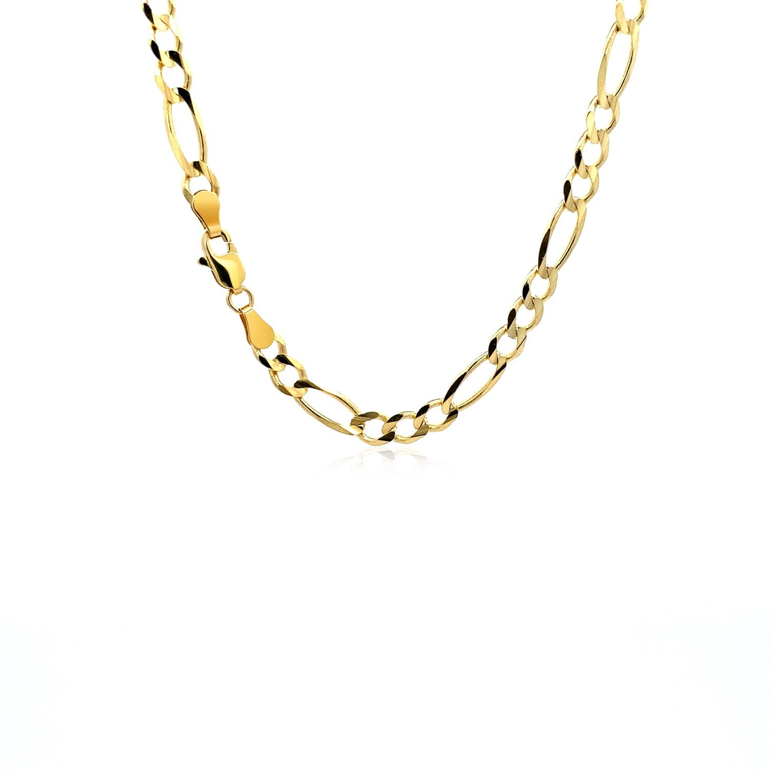 14k Yellow Gold Solid Figaro Chain (4.50 mm)