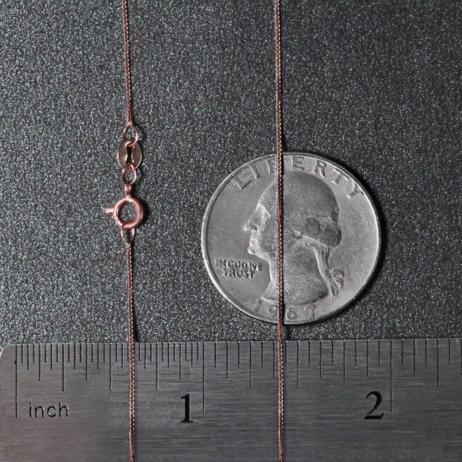 14k Rose Gold Classic Box Chain 0.60 mm