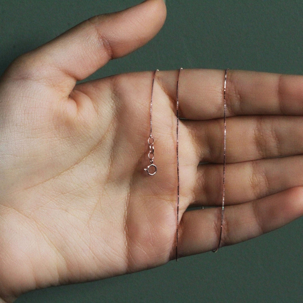 14k Rose Gold Classic Box Chain 0.60 mm