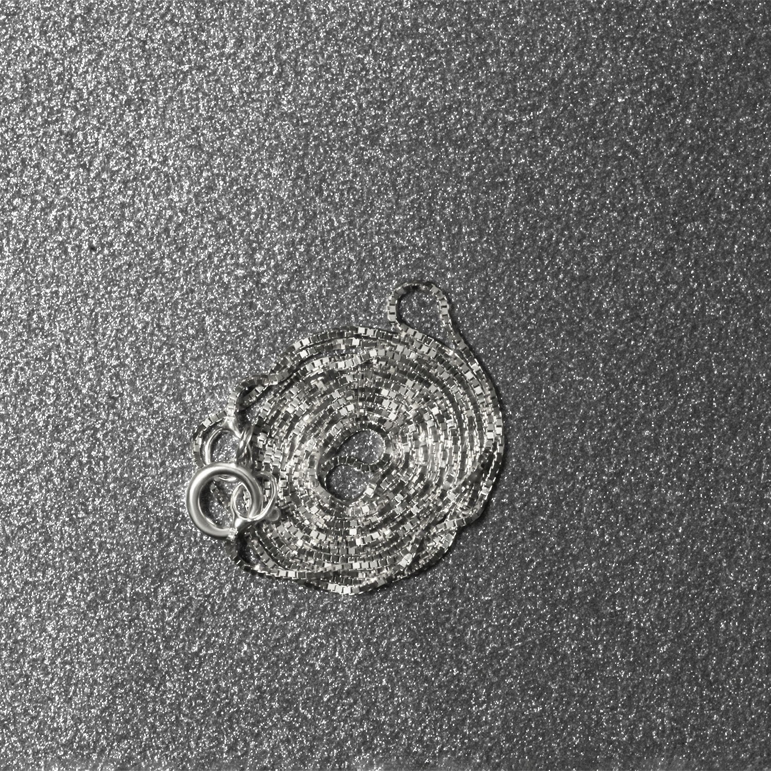 14k White Gold Classic Box Chain (0.45 mm)