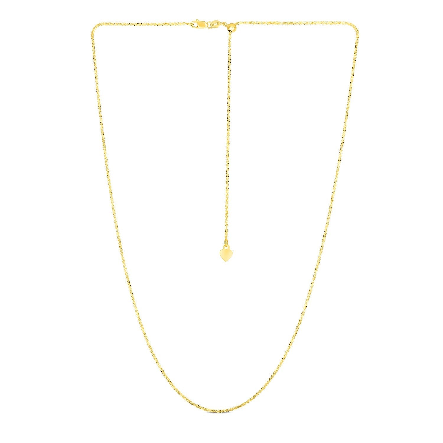 14k Yellow Gold Adjustable Sparkle Chain (1.20 mm)