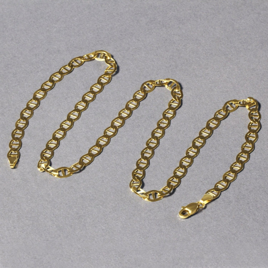 10k Yellow Gold Mariner Link Chain (5.10 mm)