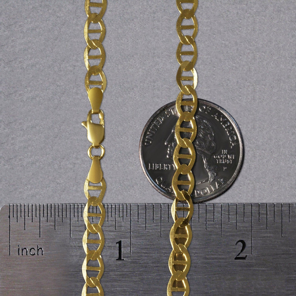 10k Yellow Gold Mariner Link Chain (5.10 mm)