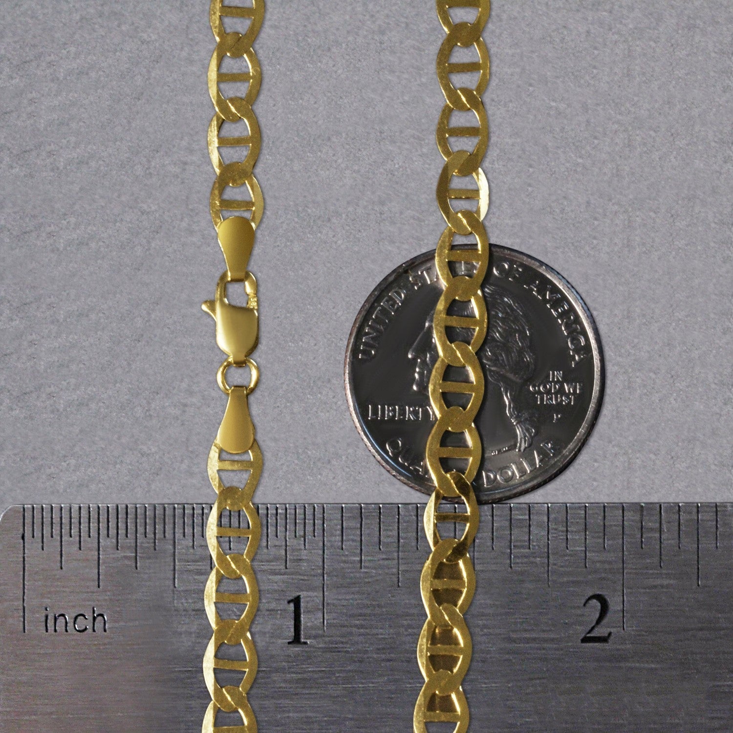 10k Yellow Gold Mariner Link Chain (5.10 mm)