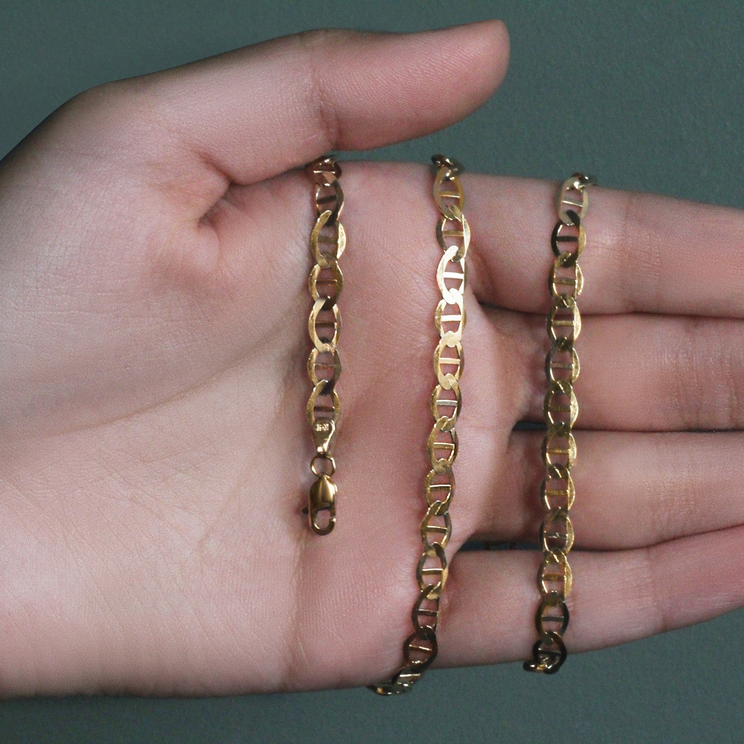 10k Yellow Gold Mariner Link Chain (5.10 mm)