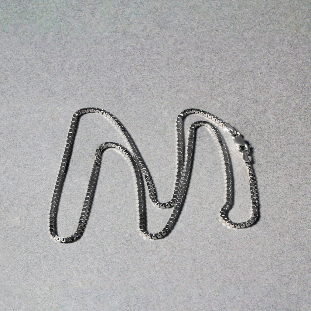 14k White Gold Classic Box Chain (1.4 mm)