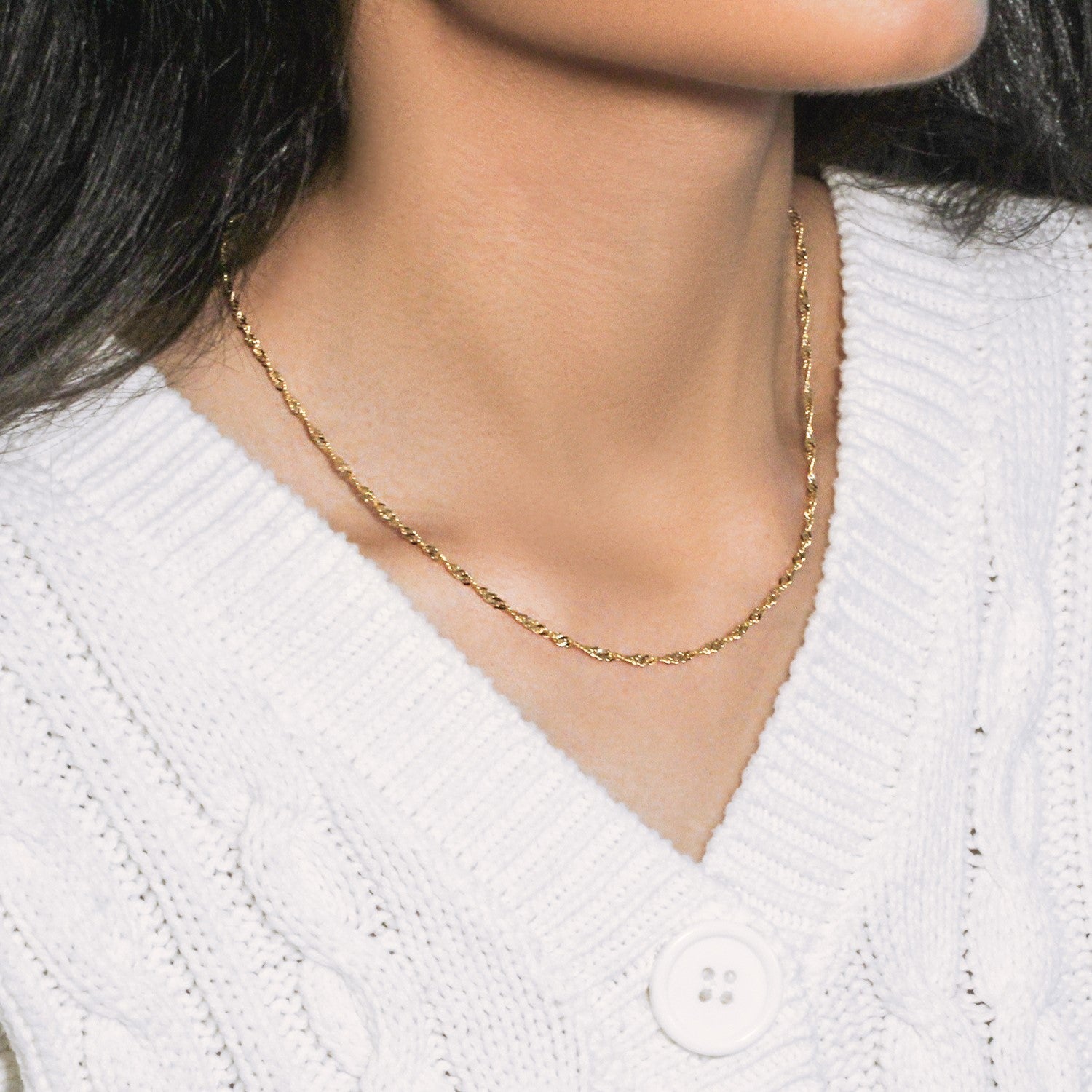 14k Yellow Gold Singapore Chain (2.10 mm)