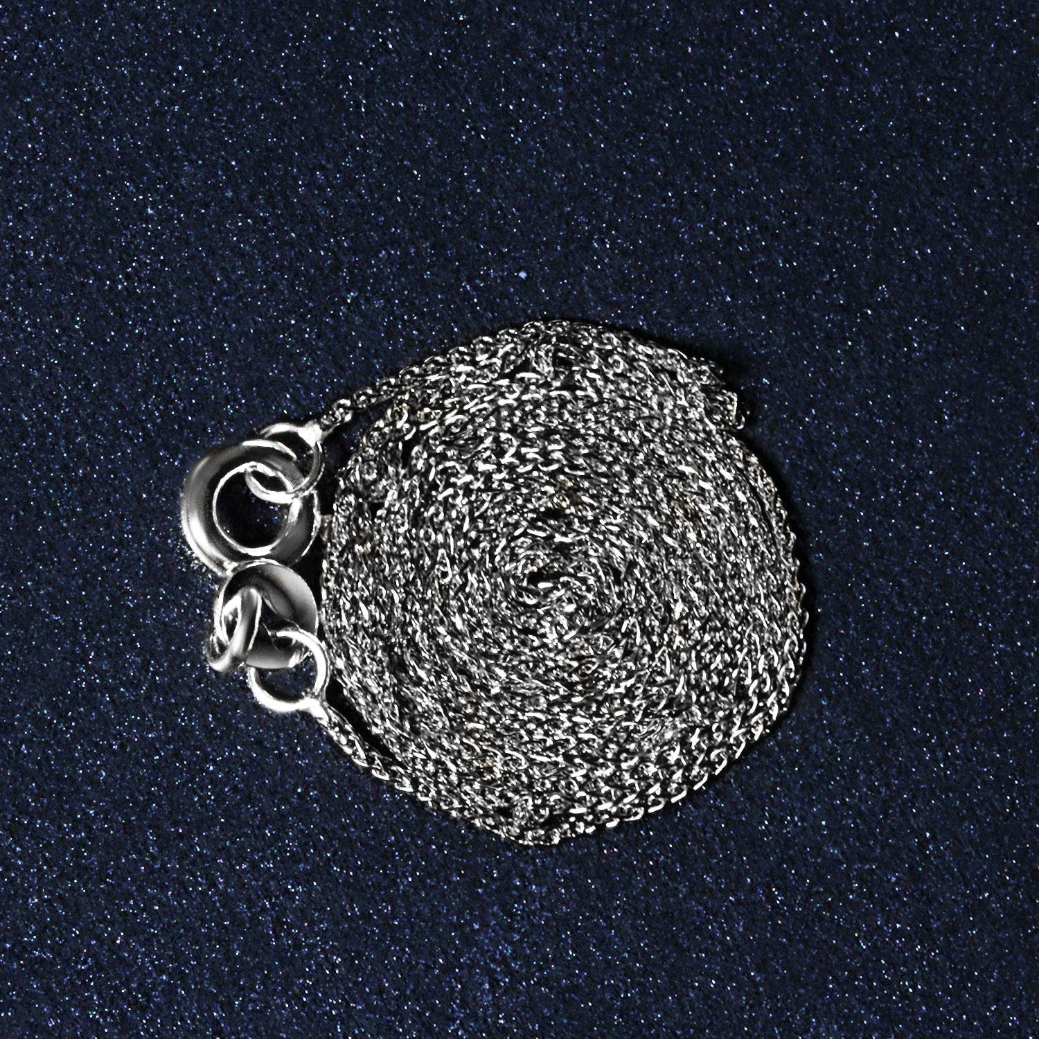 14k White Gold Diamond Cut Round Wheat Chain (0.60 mm)