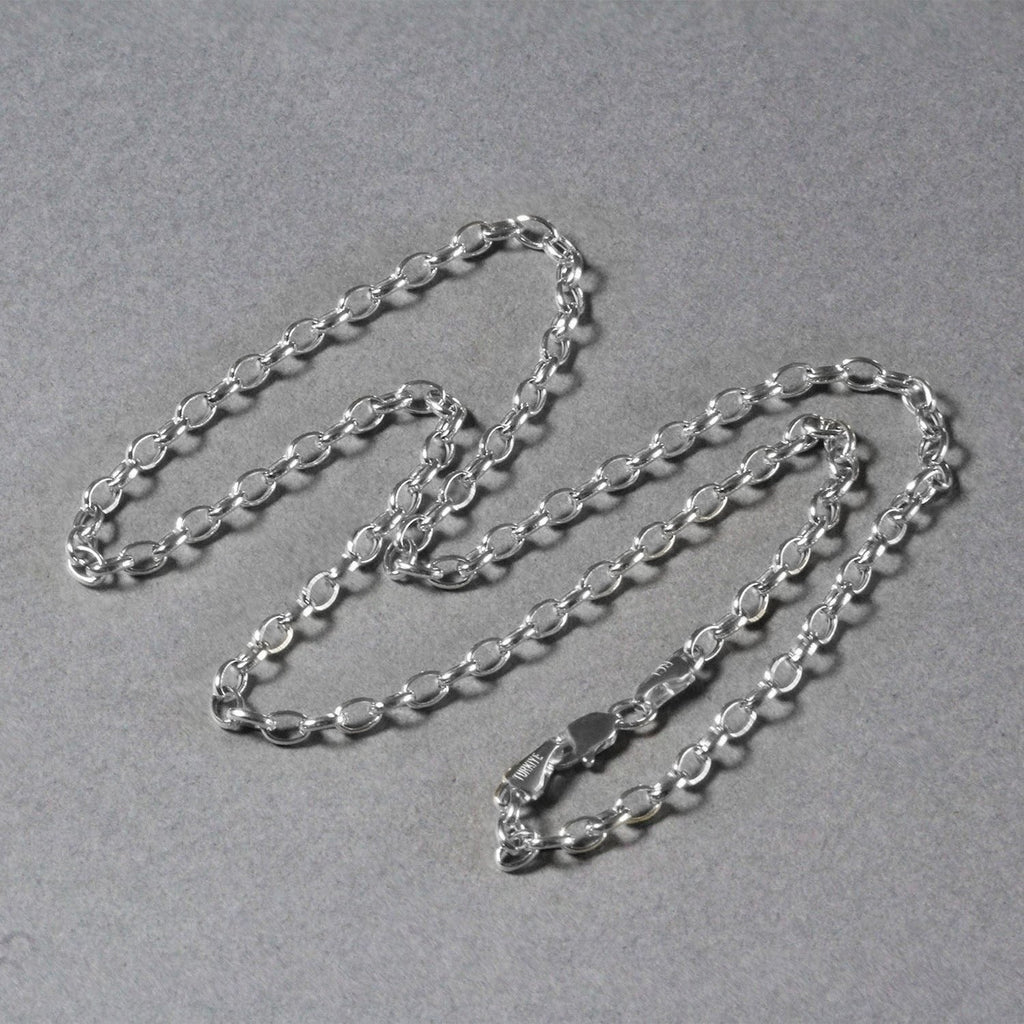3.2mm 14k White Gold Oval Rolo Chain (3.20 mm)