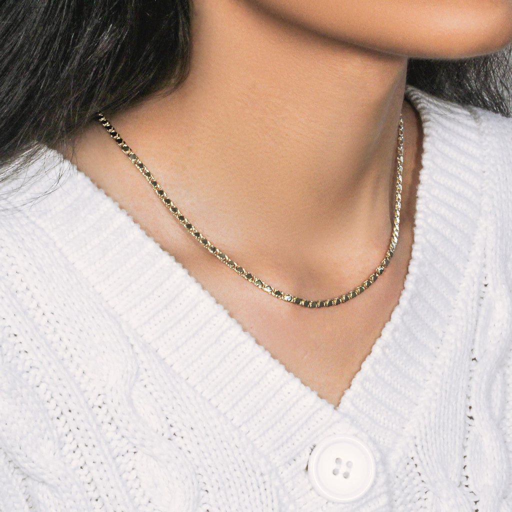 14k Yellow Gold Heart Chain (3.00 mm)