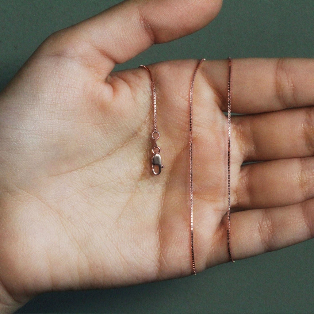 14k Rose Gold Classic Box Chain (0.73 mm)