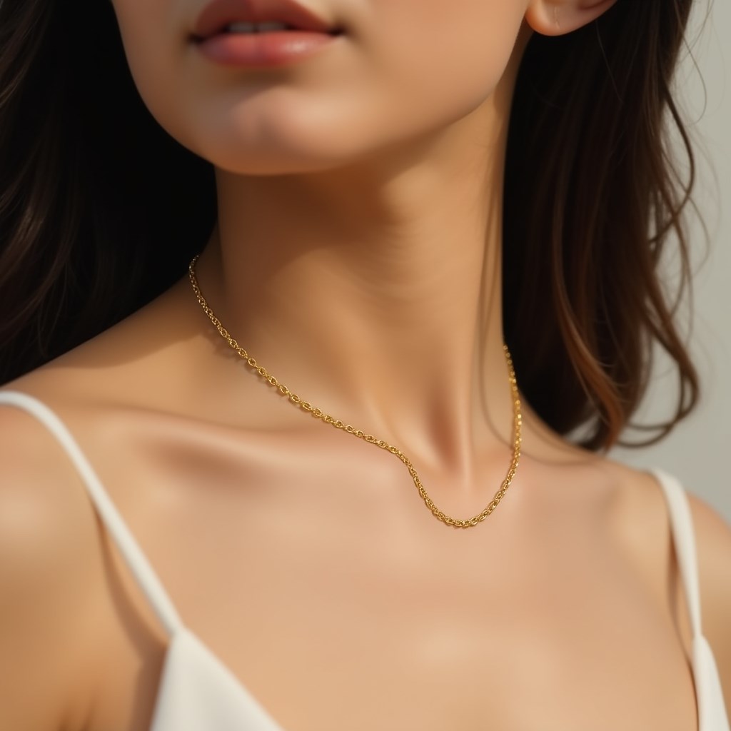 14k Yellow Gold Diamond Cut Cable Link Chain (1.30 mm)