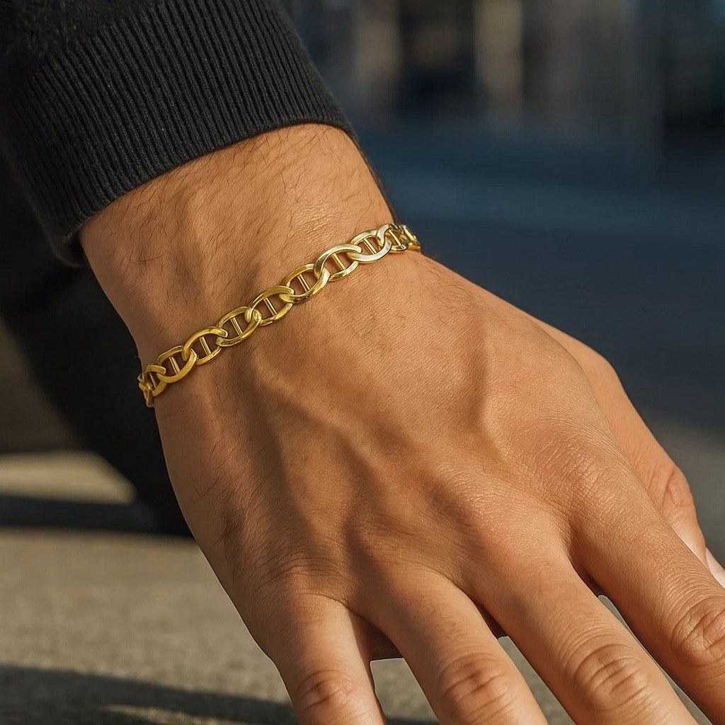 14k Yellow Gold Mariner Link Bracelet (6.30 mm)