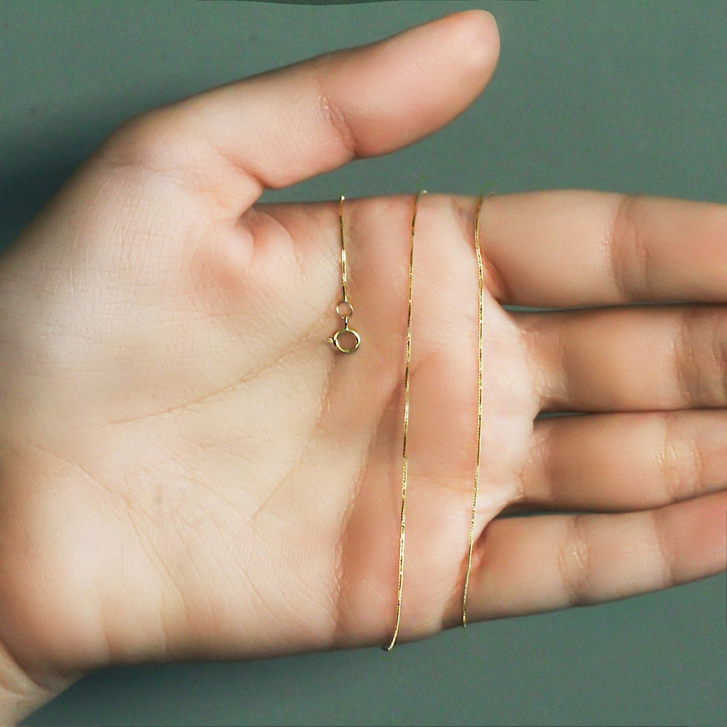 14k Yellow Gold Classic Box Chain (0.45 mm)