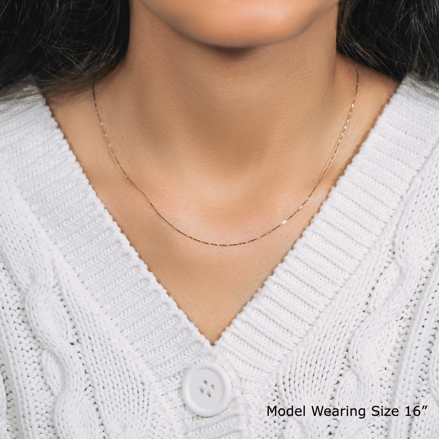 14k Yellow Gold Classic Box Chain (0.45 mm)