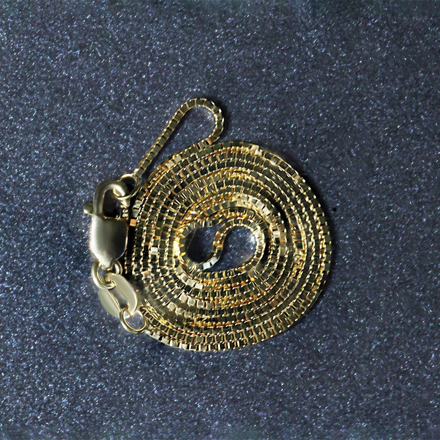 18k Yellow Gold Box Chain 0.8mm (0.78 mm)